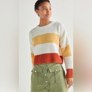 New Francesca’s Chantel Chenille Colorblock Sweater